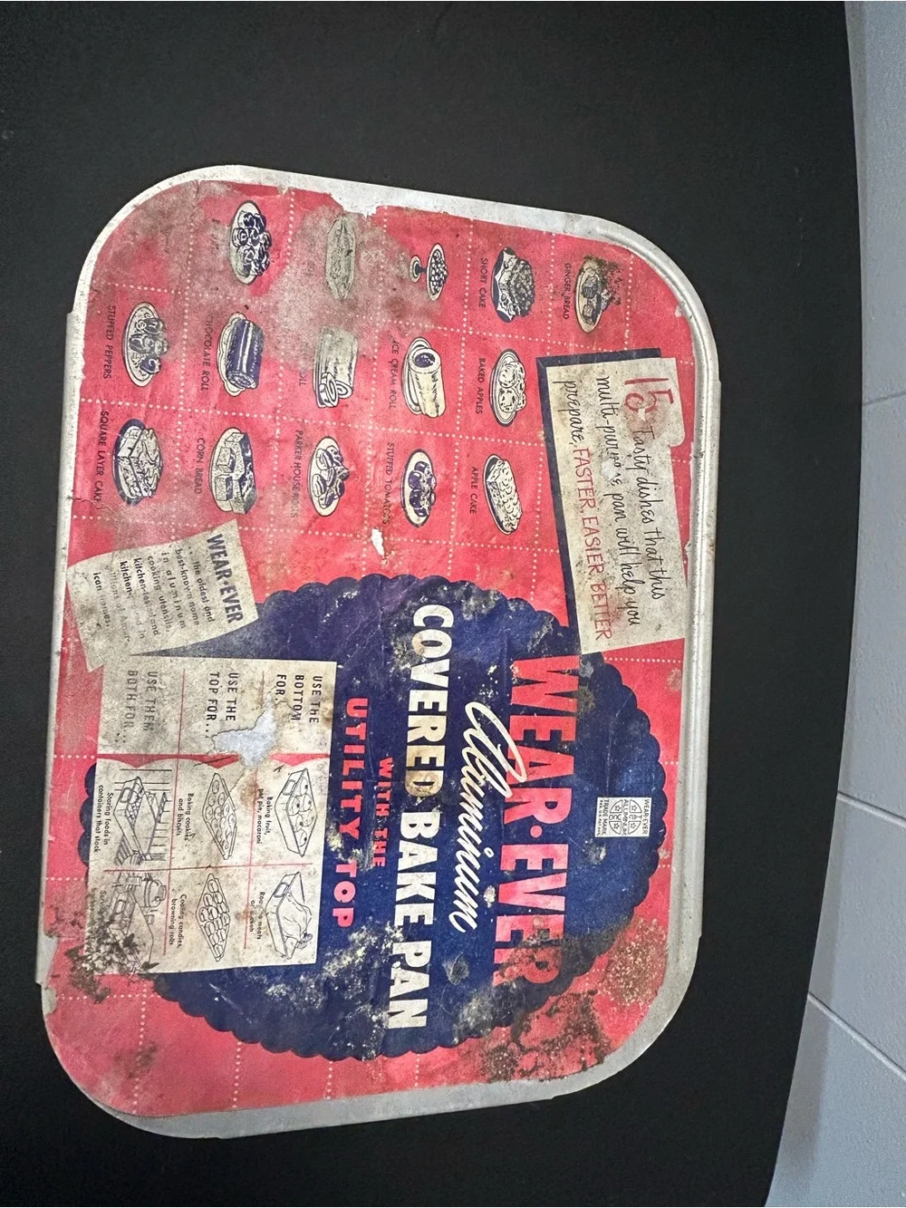 Wear Ever aluminum covered bake pan utility top VINTAGE